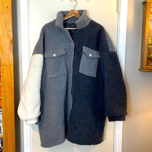 Oversized soft SHEIN button up jacket